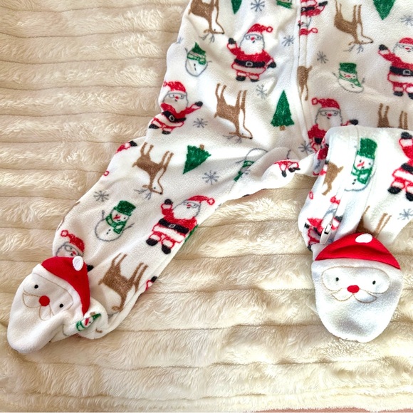 Carter's Santa and Reindeer Print Footie - Picture 3 of 5